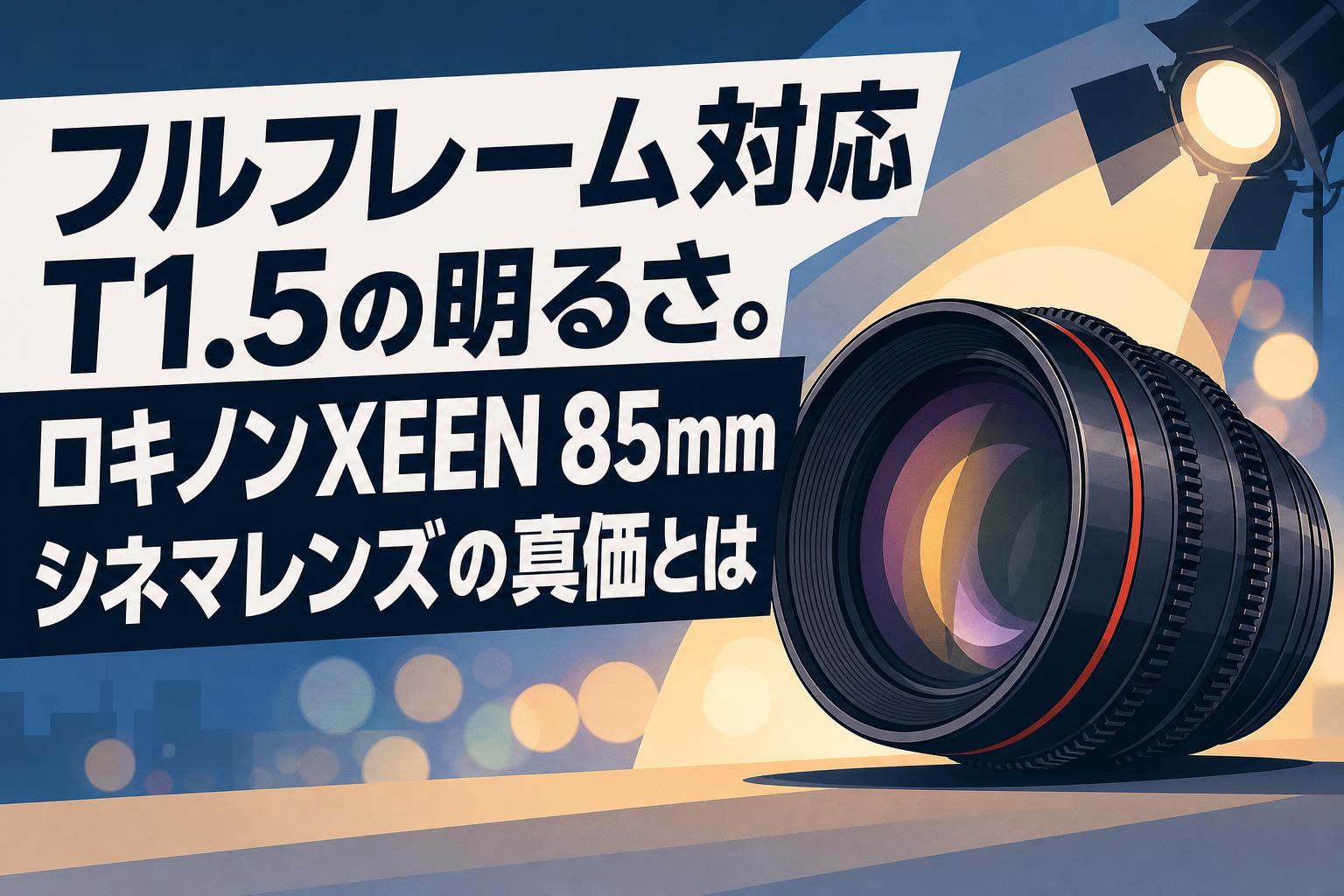 フルフレーム対応T1.5の明るさ。ロキノンXEEN 85mmシネマレンズの真価