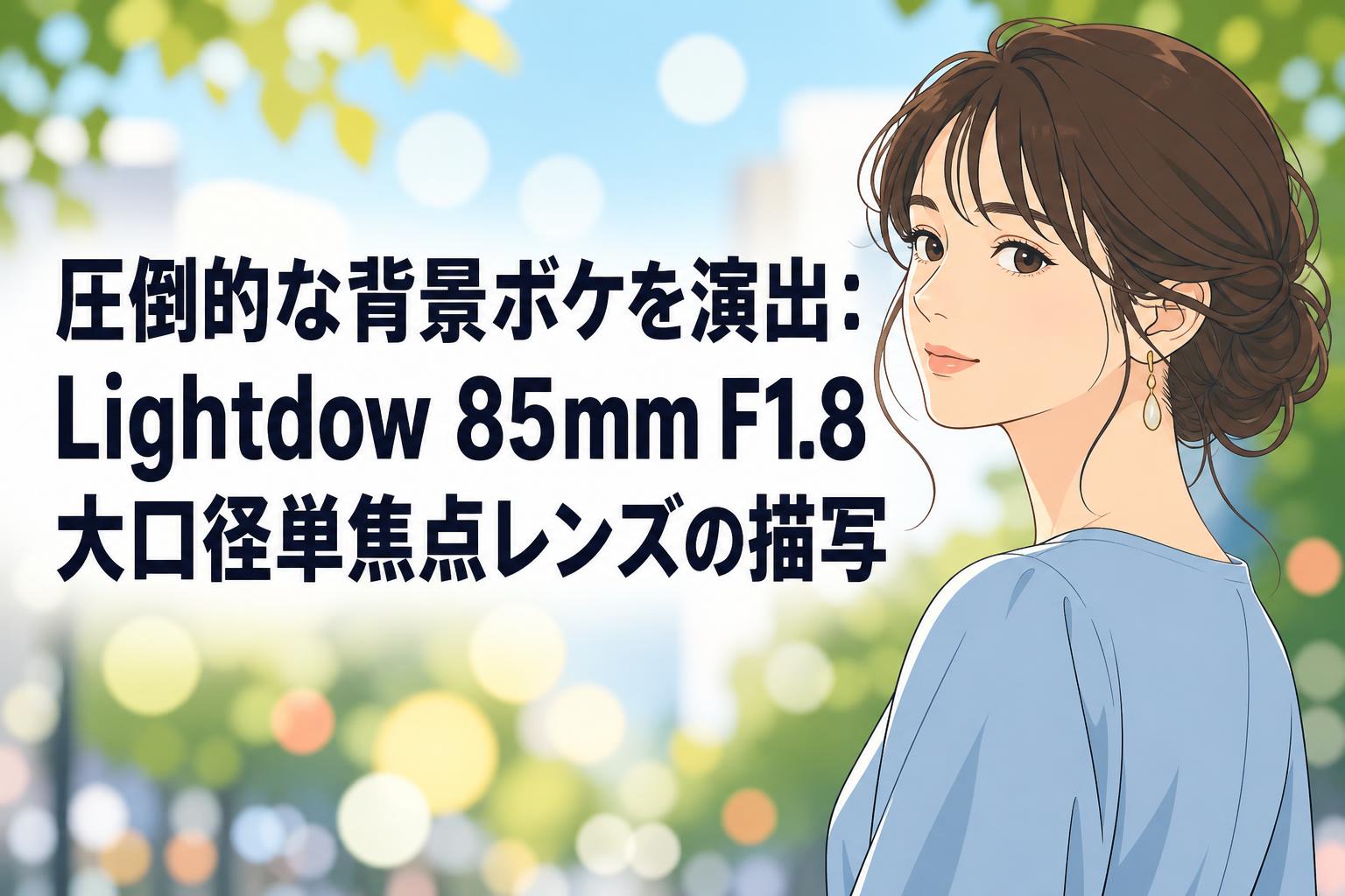 撮影参考用 圧倒的な背景ボケを演出：Lightdow 85mm F1.8大口径単焦点レンズの描写