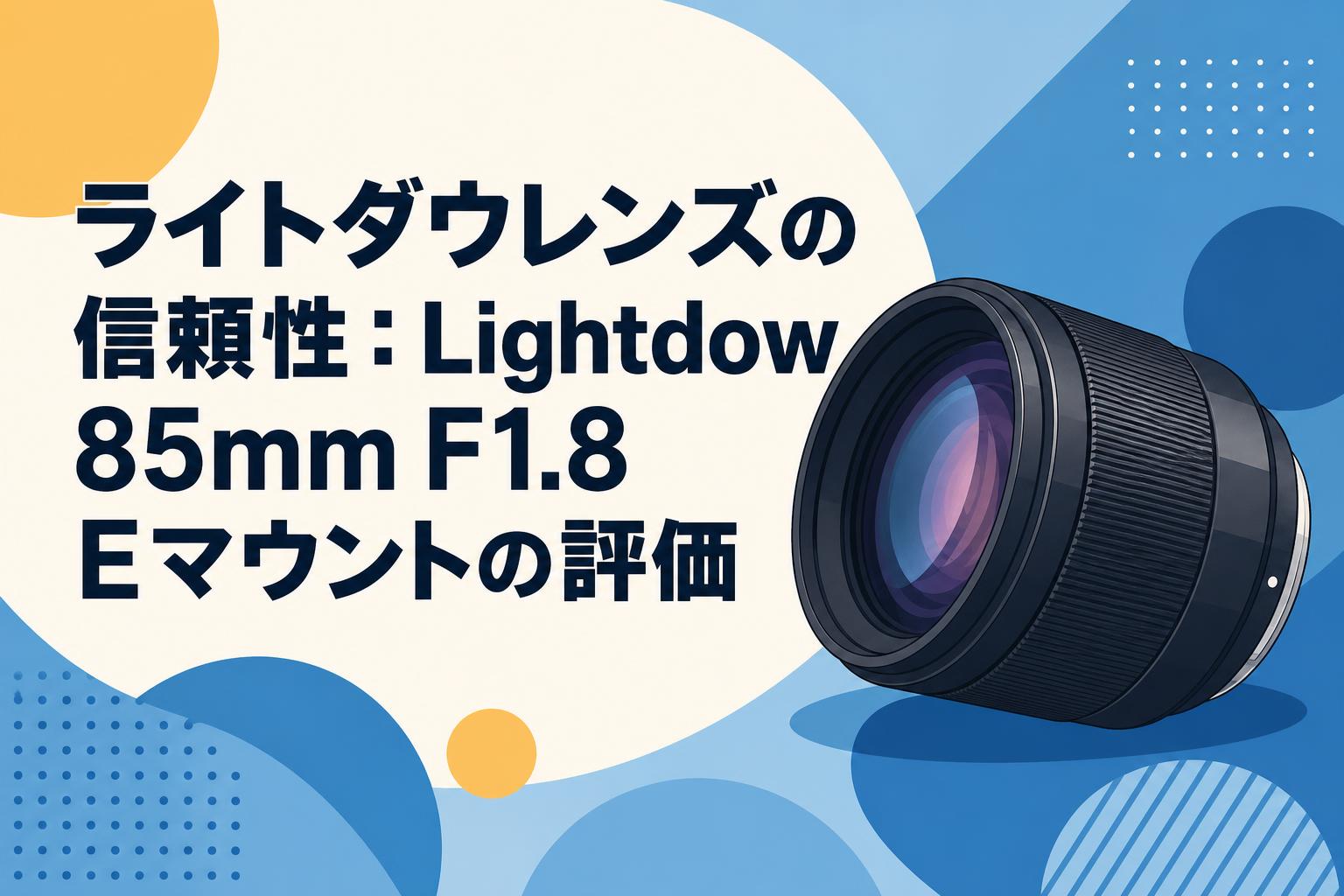 ライトダウレンズの信頼性：Lightdow 85mm F1.8 Eマウントの評価