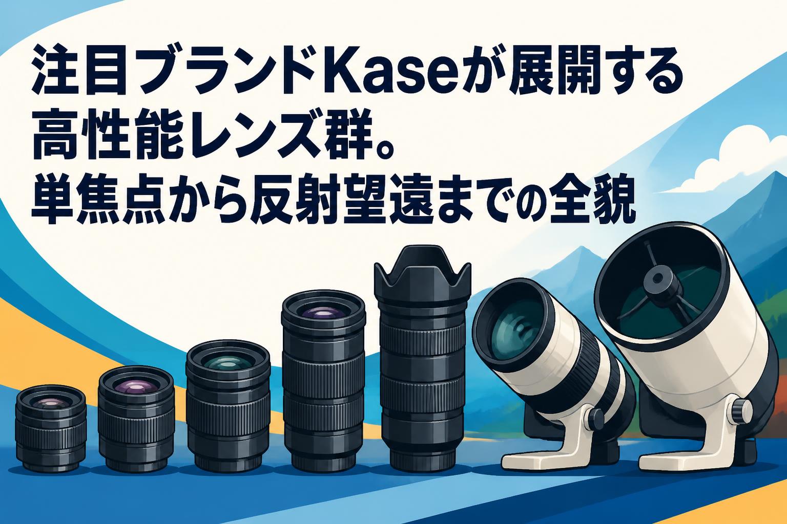 注目ブランドKaseが展開する高性能レンズ群。単焦点から反射望遠までの