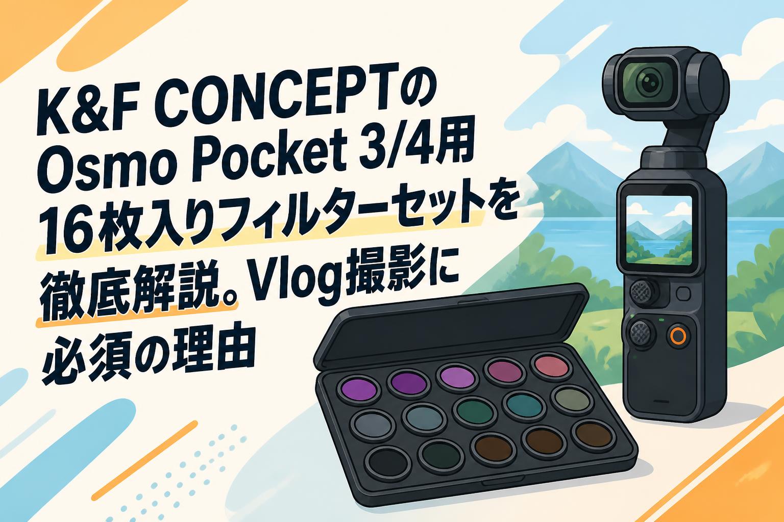 K&F CONCEPTのOsmo Pocket 3/4用16枚入りフィルターセットを徹底解説