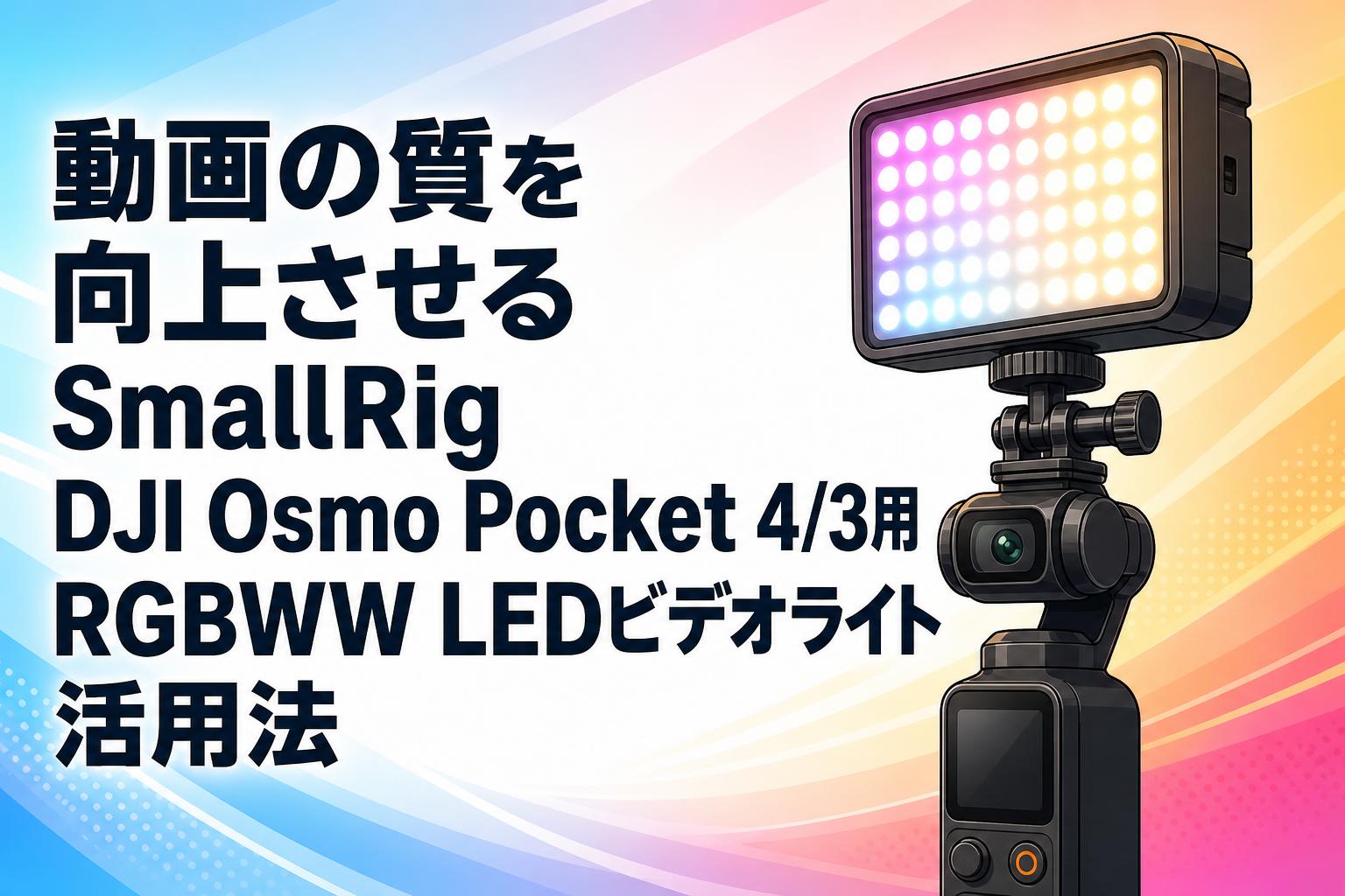 動画の質を向上させるSmallRig DJI Osmo Pocket 4/3用RGBWW LEDビデオライト活用法 | PANDA TIMES ...