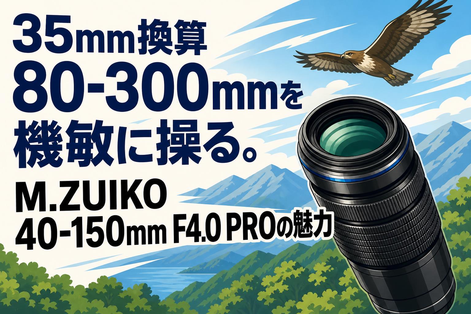 35mm換算80-300mmを機敏に操る。M.ZUIKO 40-150mm F4.0 PROの魅力