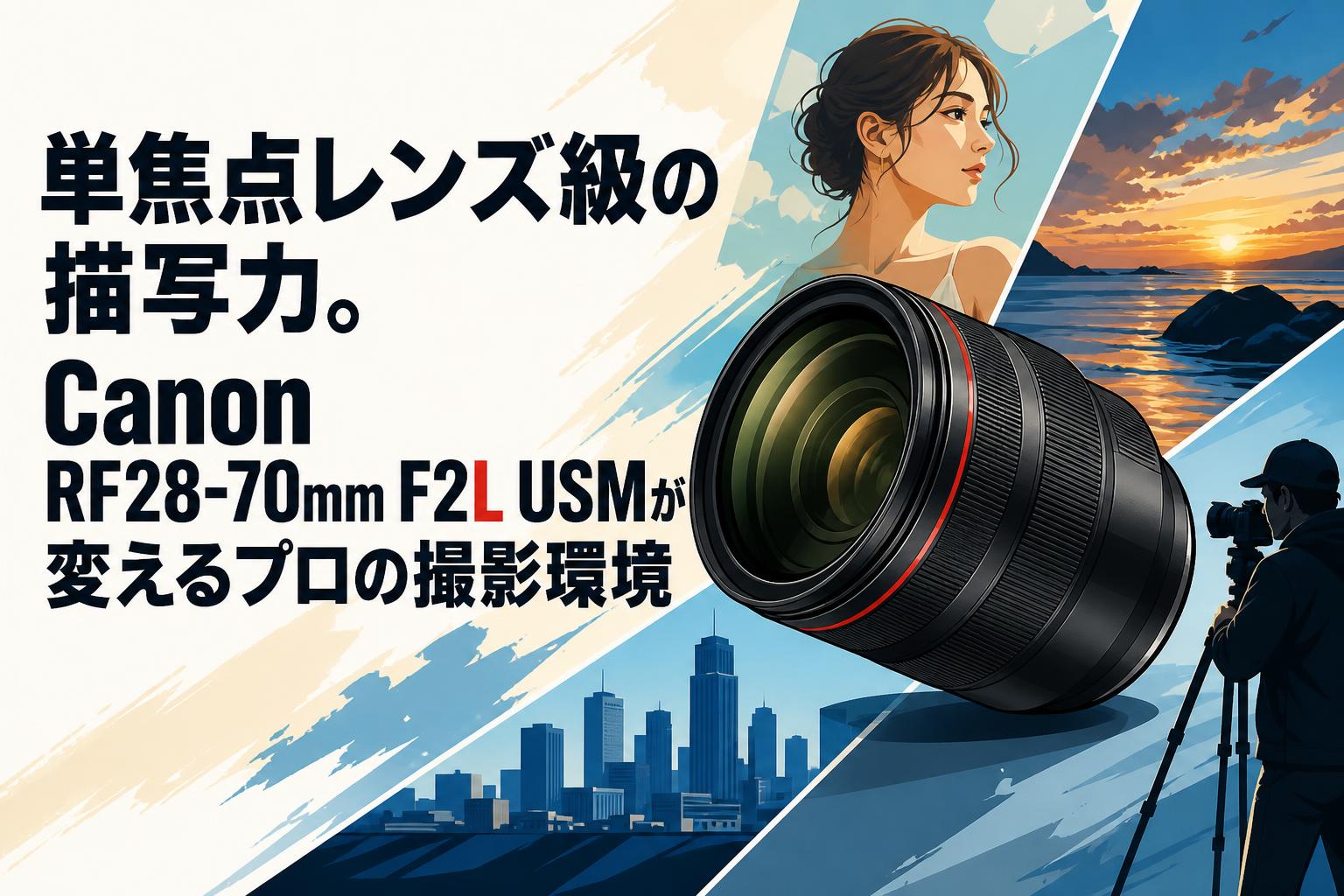 単焦点レンズ級の描写力。Canon RF28-70mm F2L USMが変えるプロの撮影