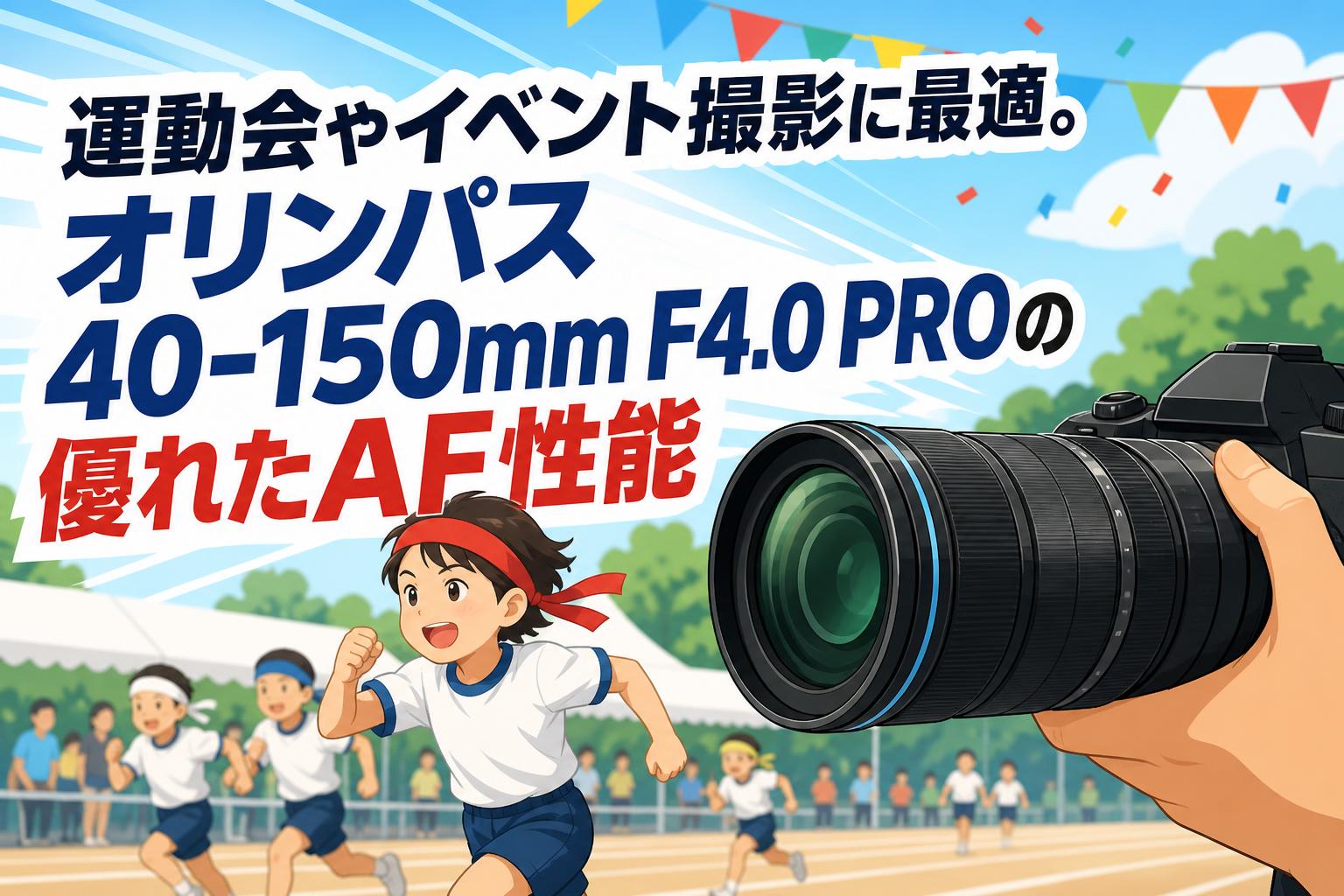 ［値下げ］オリンパス望遠レンズ 40−150mm ボカシ撮影やイベントにピッタリ 運動会やイベント撮影に最適。オリンパス 40-150mm F4.0 PROの優れたAF
