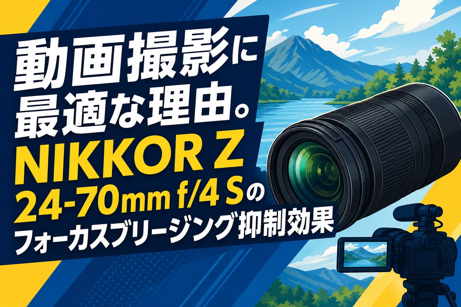 動画撮影に最適な理由。NIKKOR Z 24-70mm f/4 Sのフォーカス
