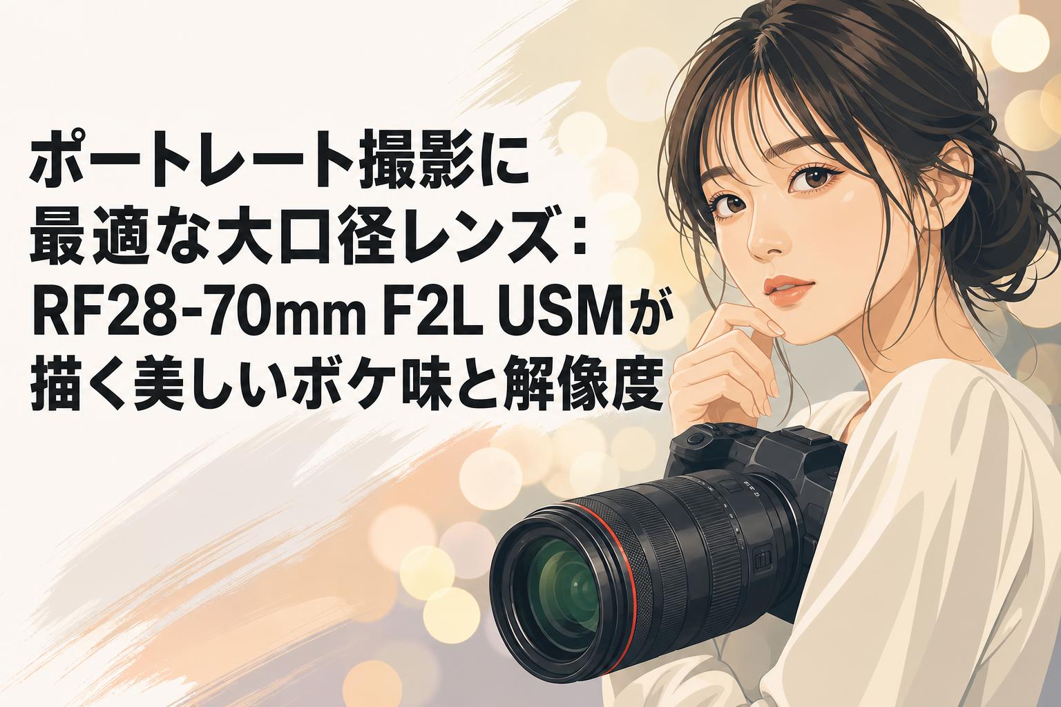 ポートレート撮影に最適な大口径レンズ：RF28-70mm F2L USMが描く