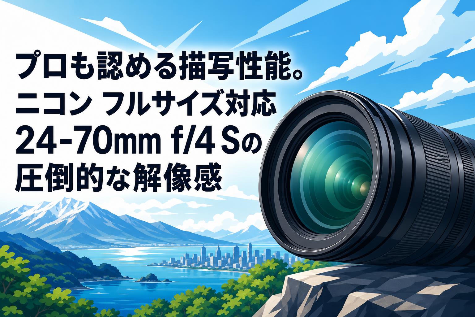 Fu38サイズ一枚今日発送 プロも認める描写性能。ニコン フルサイズ対応 24-70mm f/4 Sの圧倒的