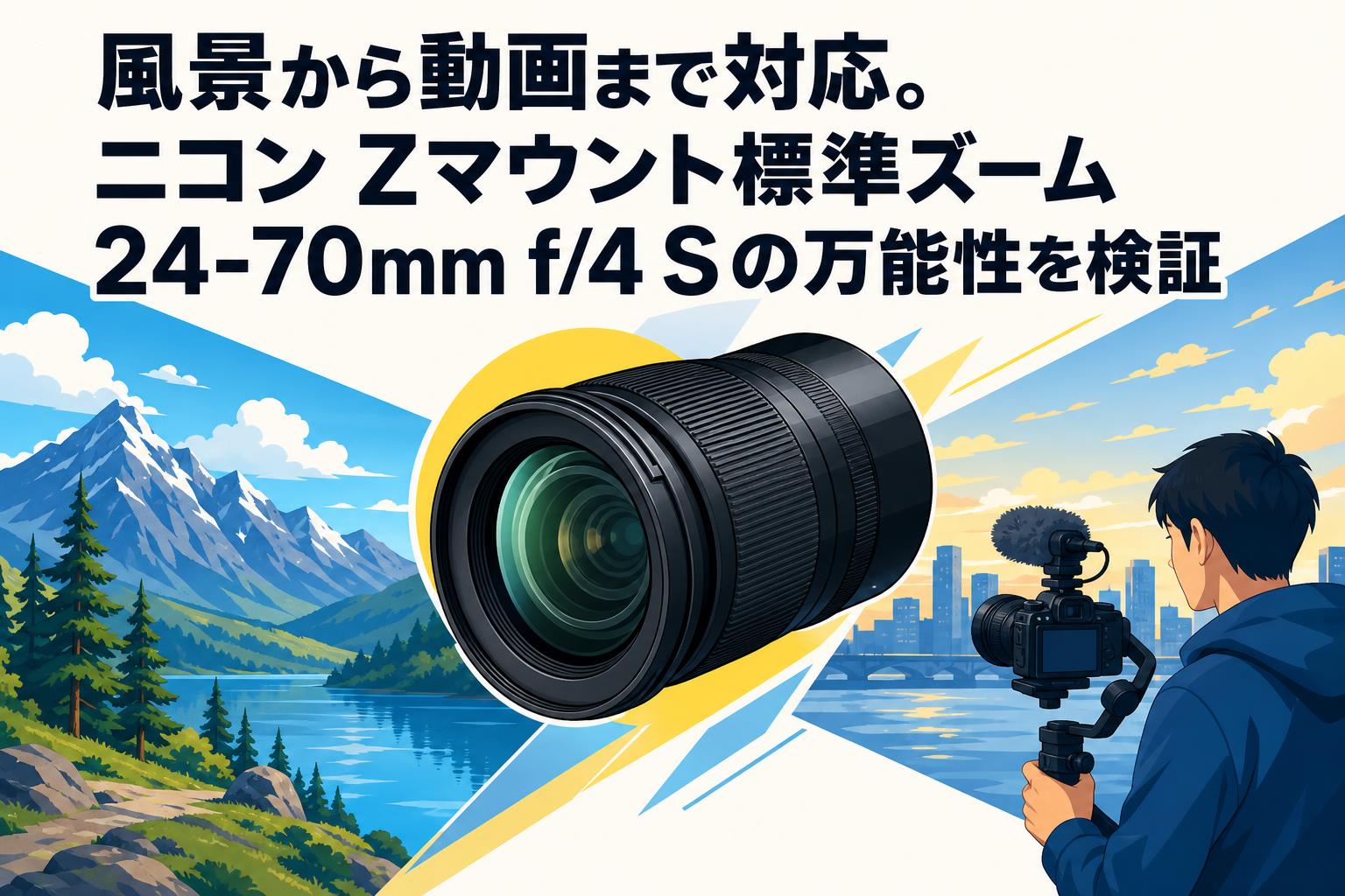 風景から動画まで対応。ニコン Zマウント標準ズーム 24-70mm f/4 Sの