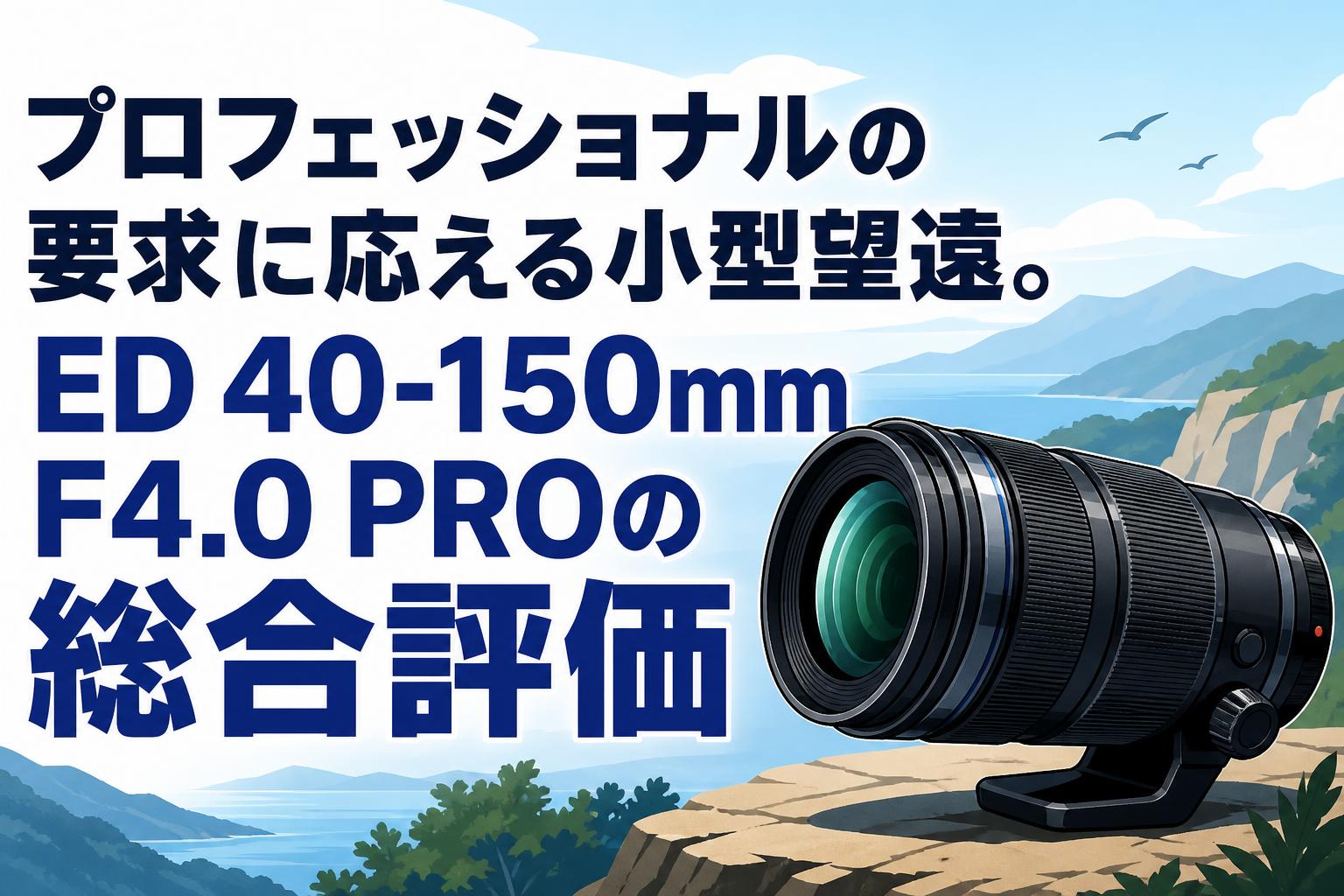 プロフェッショナルの要求に応える小型望遠。ED 40-150mm F4.0 PROの