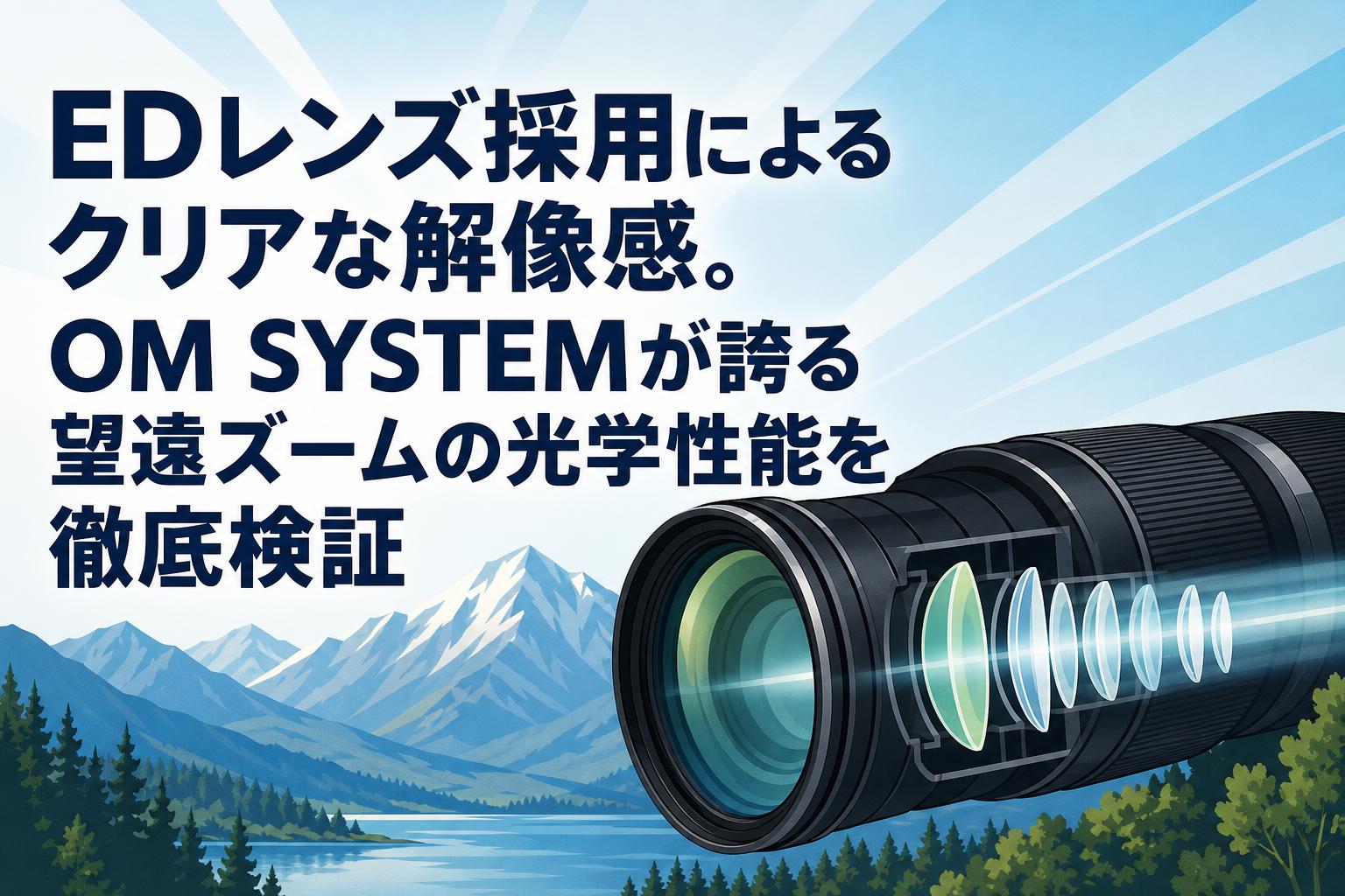 EDレンズ採用によるクリアな解像感。OM SYSTEMが誇る望遠ズームの光学