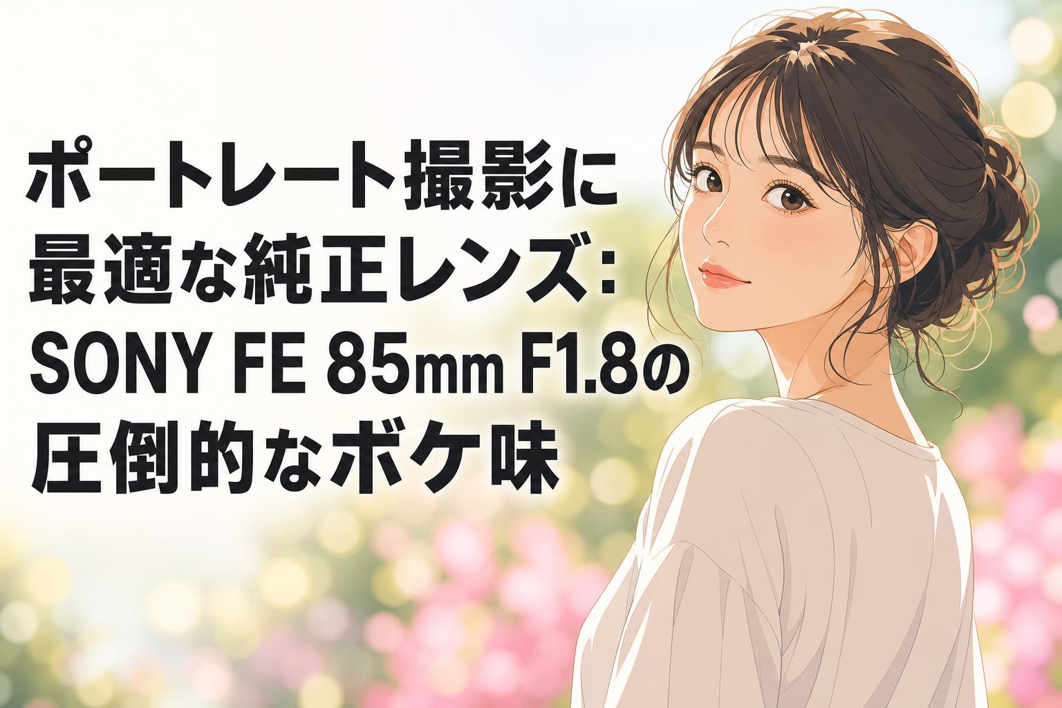 ポートレート撮影に最適な純正レンズ:SONY FE 85mm F1.8の圧倒的な ポートレート撮影に最適な純正レンズ:SONY FE 85mm F1.8の圧倒的な