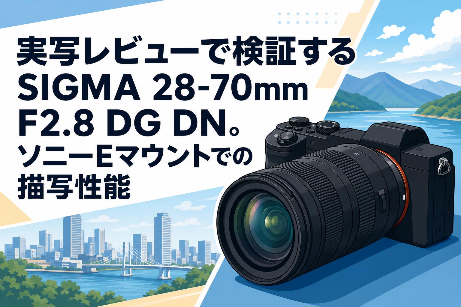 実写レビューで検証するSIGMA 28-70mm F2.8 DG DN。ソニーEマウントで