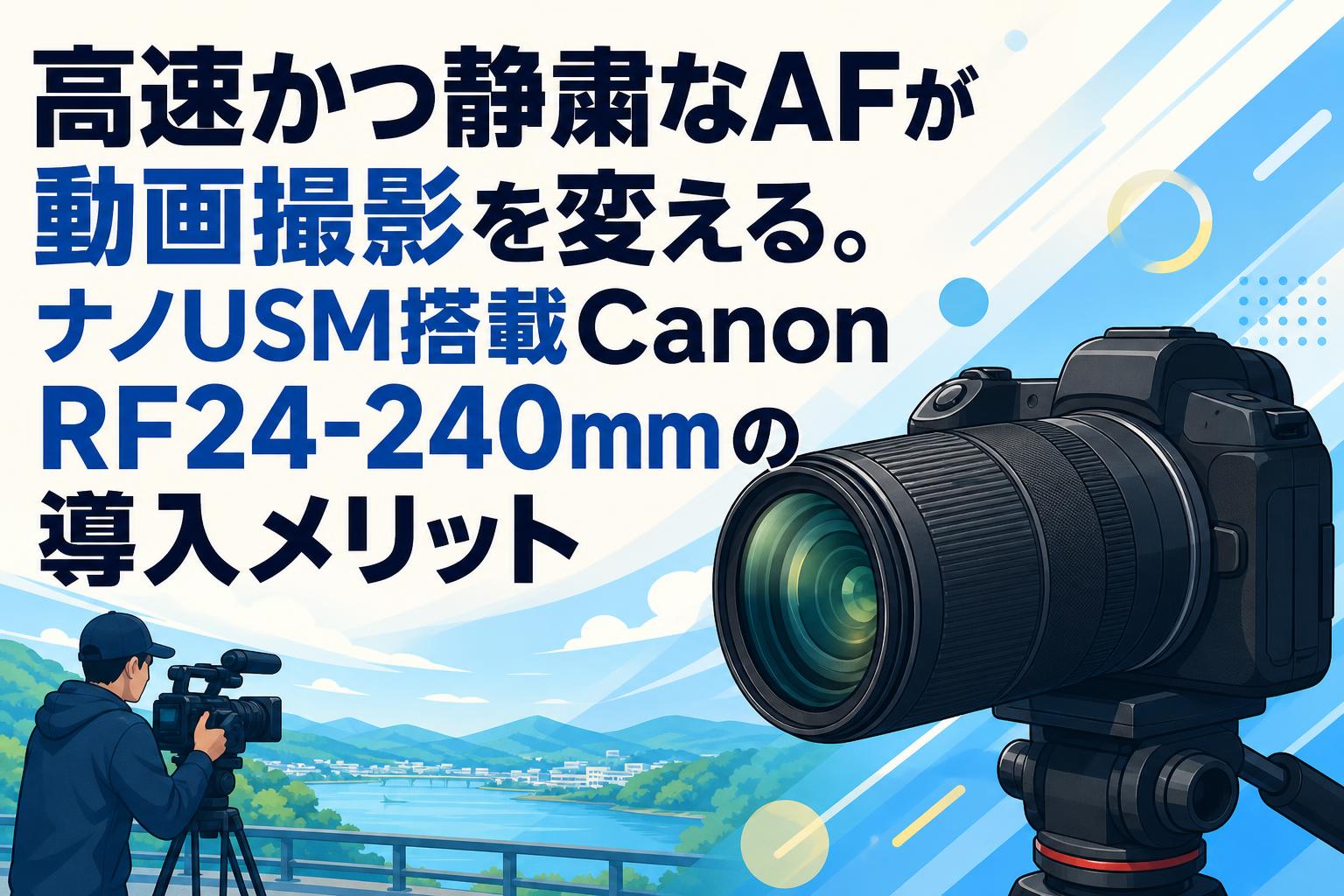 高速かつ静粛なAFが動画撮影を変える。ナノUSM搭載Canon RF24-240mmの