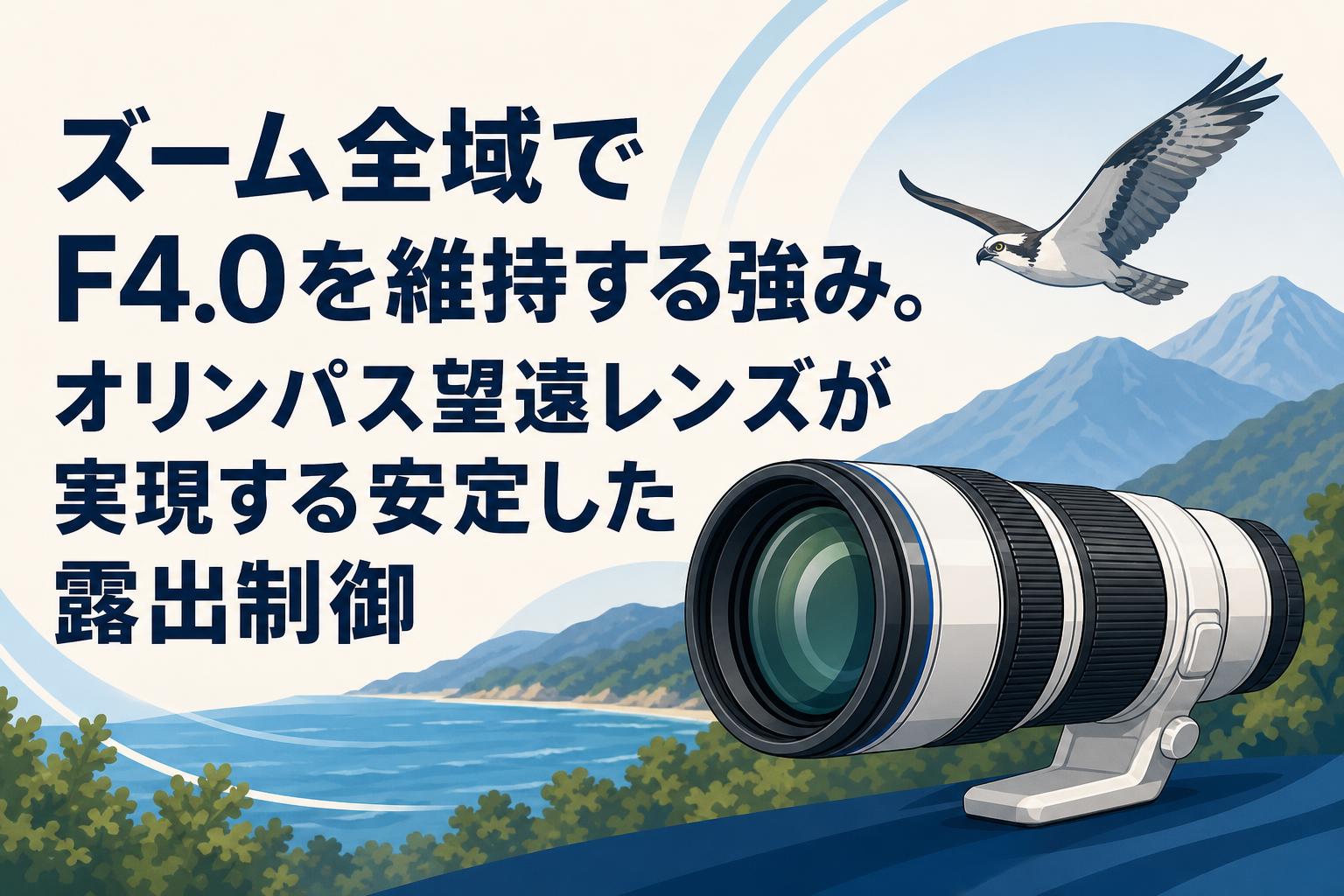 ズーム全域でF4.0を維持する強み。オリンパス望遠レンズが実現する安定