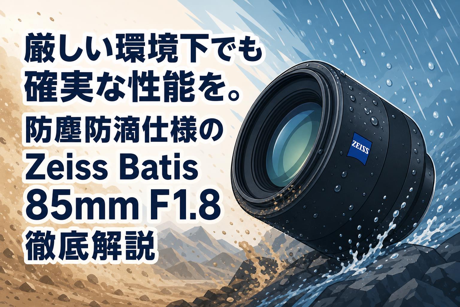 厳しい環境下でも確実な性能を。防塵防滴仕様のZeiss Batis 85mm F1.8