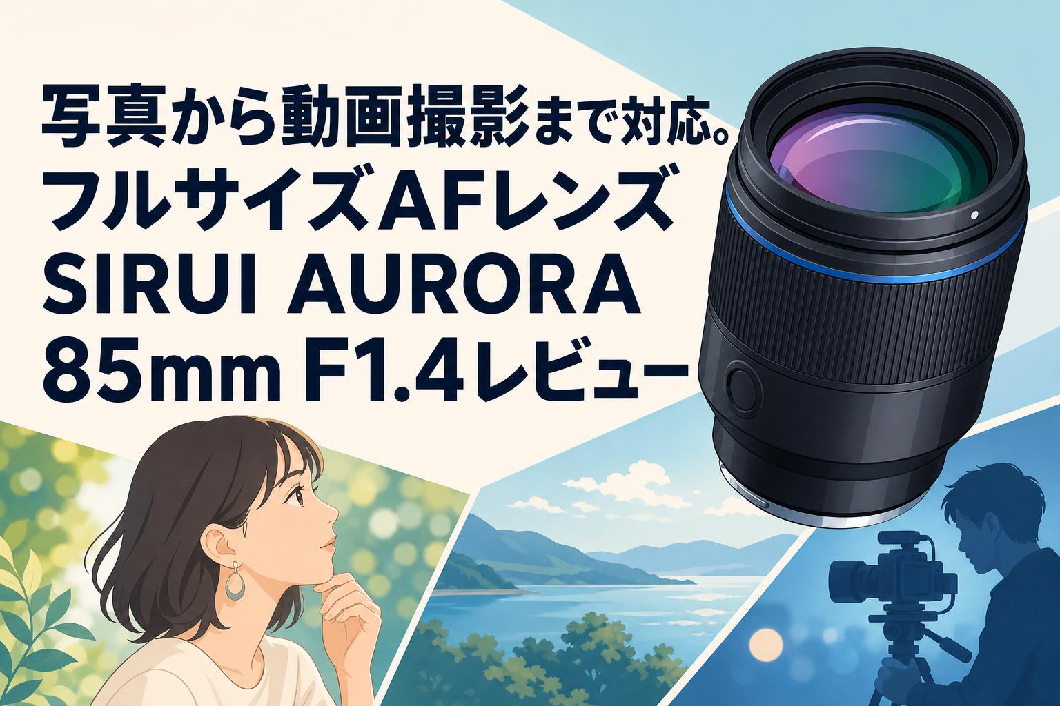 写真から動画撮影まで対応。フルサイズAFレンズSIRUI AURORA 85mm F1.4 写真から動画撮影まで対応。フルサイズAFレンズSIRUI AURORA 85mm F1.4