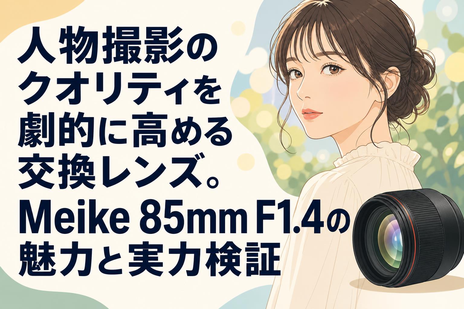 人物撮影のクオリティを劇的に高める交換レンズ。Meike 85mm F1.4の