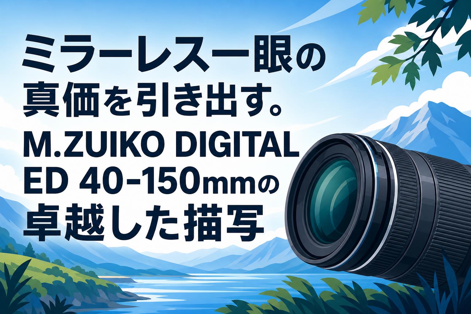 ミラーレス一眼の真価を引き出す。M.ZUIKO DIGITAL ED 40-150mmの卓越