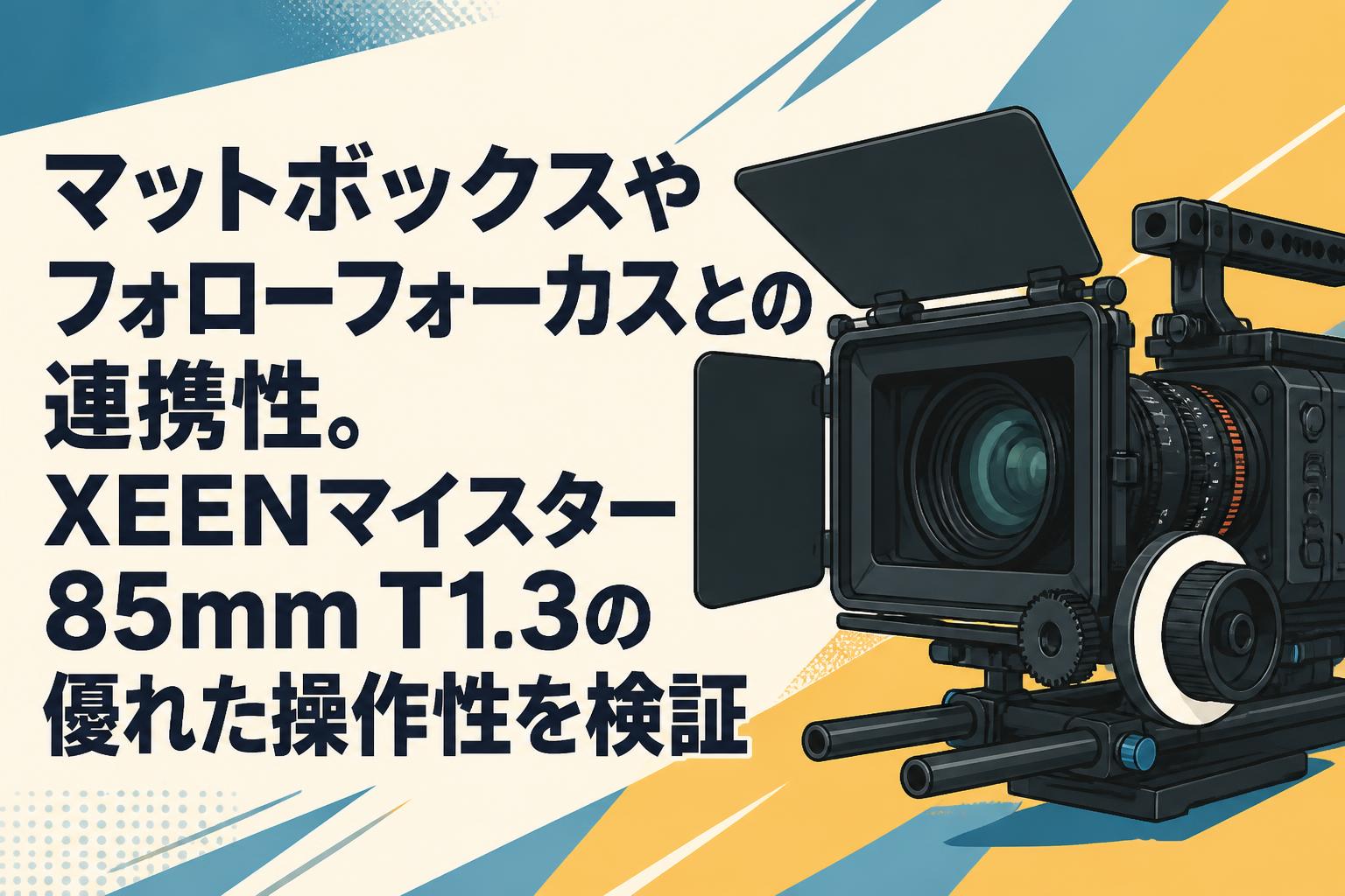 マットボックスやフォローフォーカスとの連携性。XEENマイスター85mm