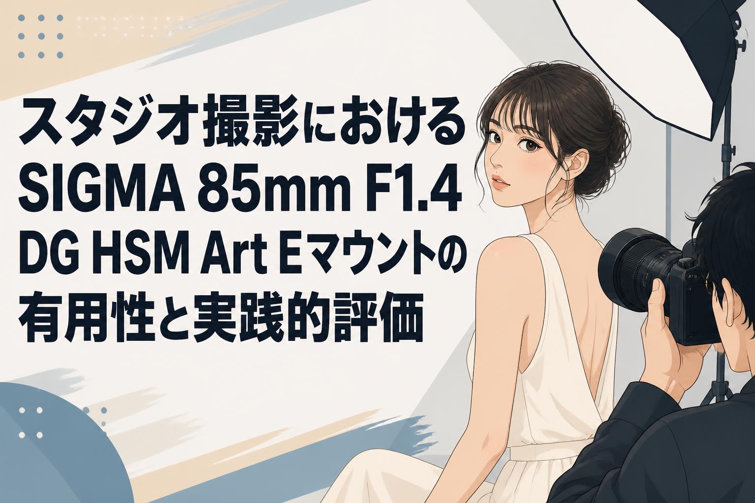 スタジオ撮影におけるSIGMA 85mm F1.4 DG HSM Art Eマウントの有用性と