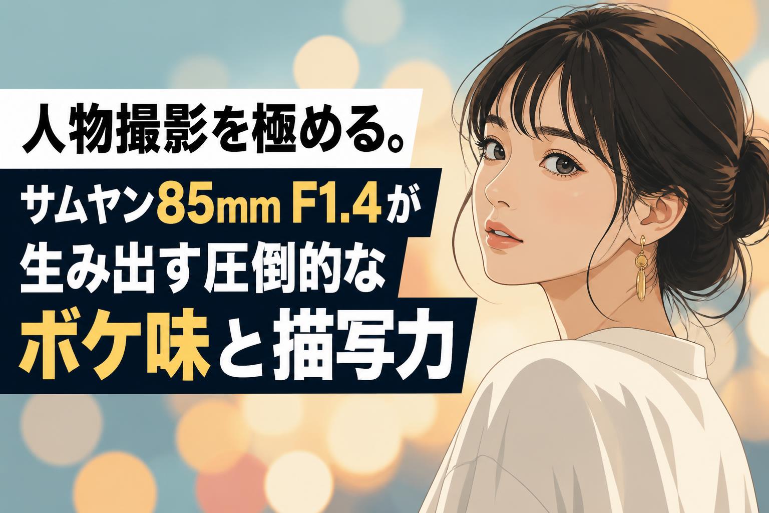 【残り1点】フロットサム 43/204 JA-1 人物撮影を極める。サムヤン85mm F1.4が生み出す圧倒的なボケ味と描写