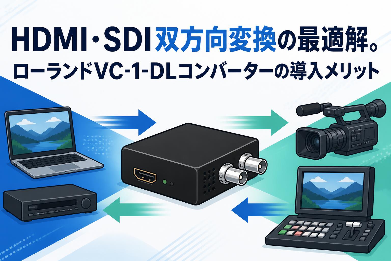 Roland HDMI to SDI コンバーター HDMI・SDI双方向変換の最適解。ローランドVC-1-DLコンバーターの導入