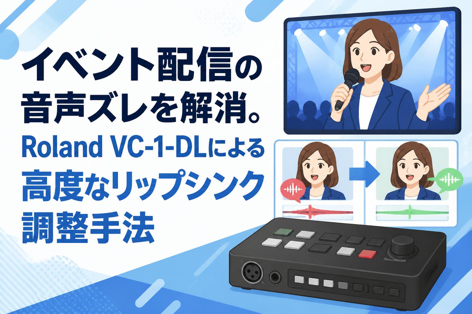 イベント配信の音声ズレを解消。Roland VC-1-DLによる高度なリップ