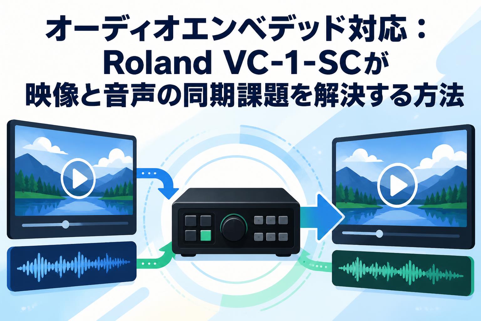 オーディオエンベデッド対応：Roland VC-1-SCが映像と音声の同期課題を