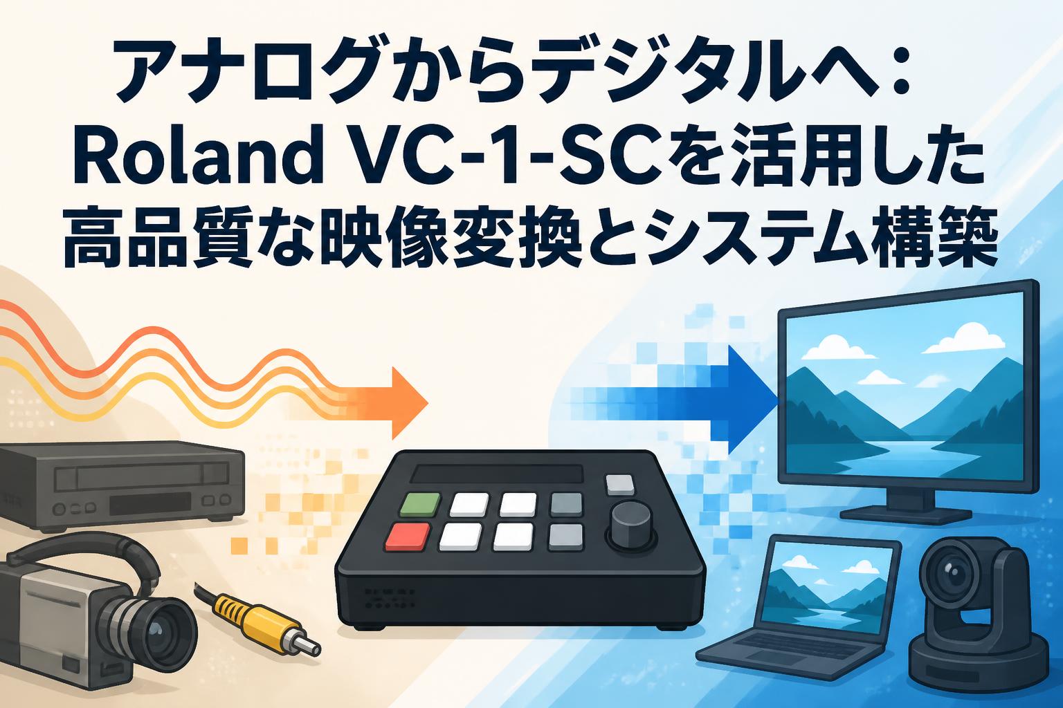 アナログからデジタルへ：Roland VC-1-SCを活用した高品質な映像変換と