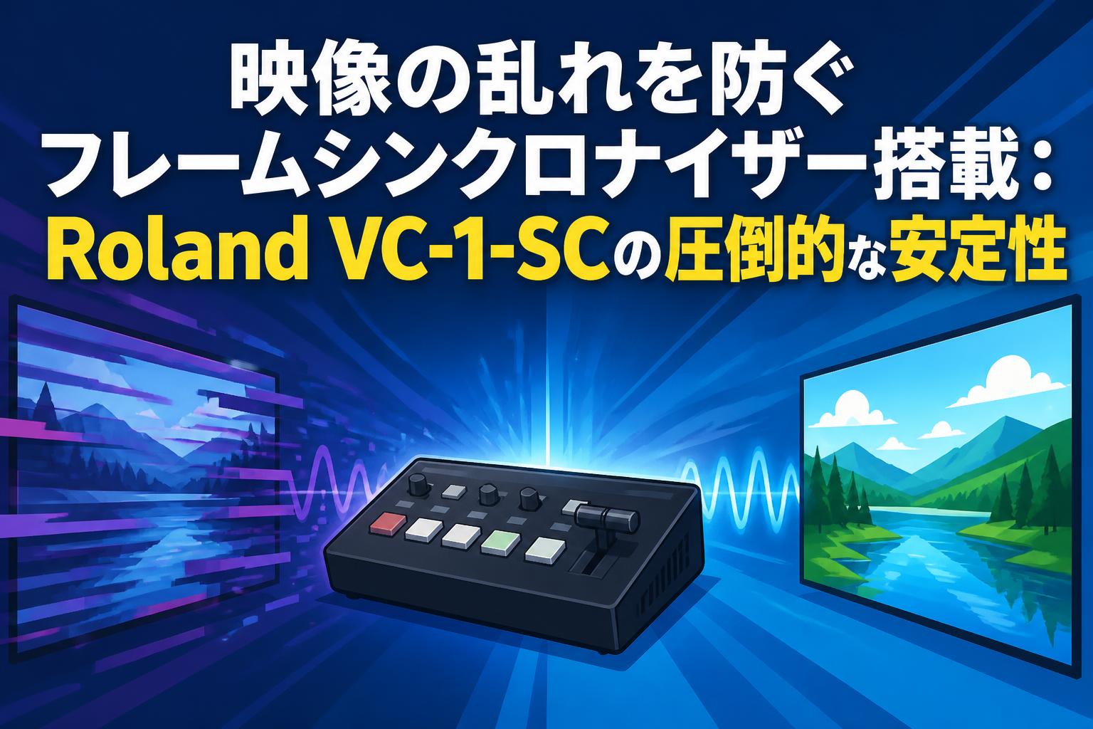 映像の乱れを防ぐフレームシンクロナイザー搭載：Roland VC-1-SCの圧倒