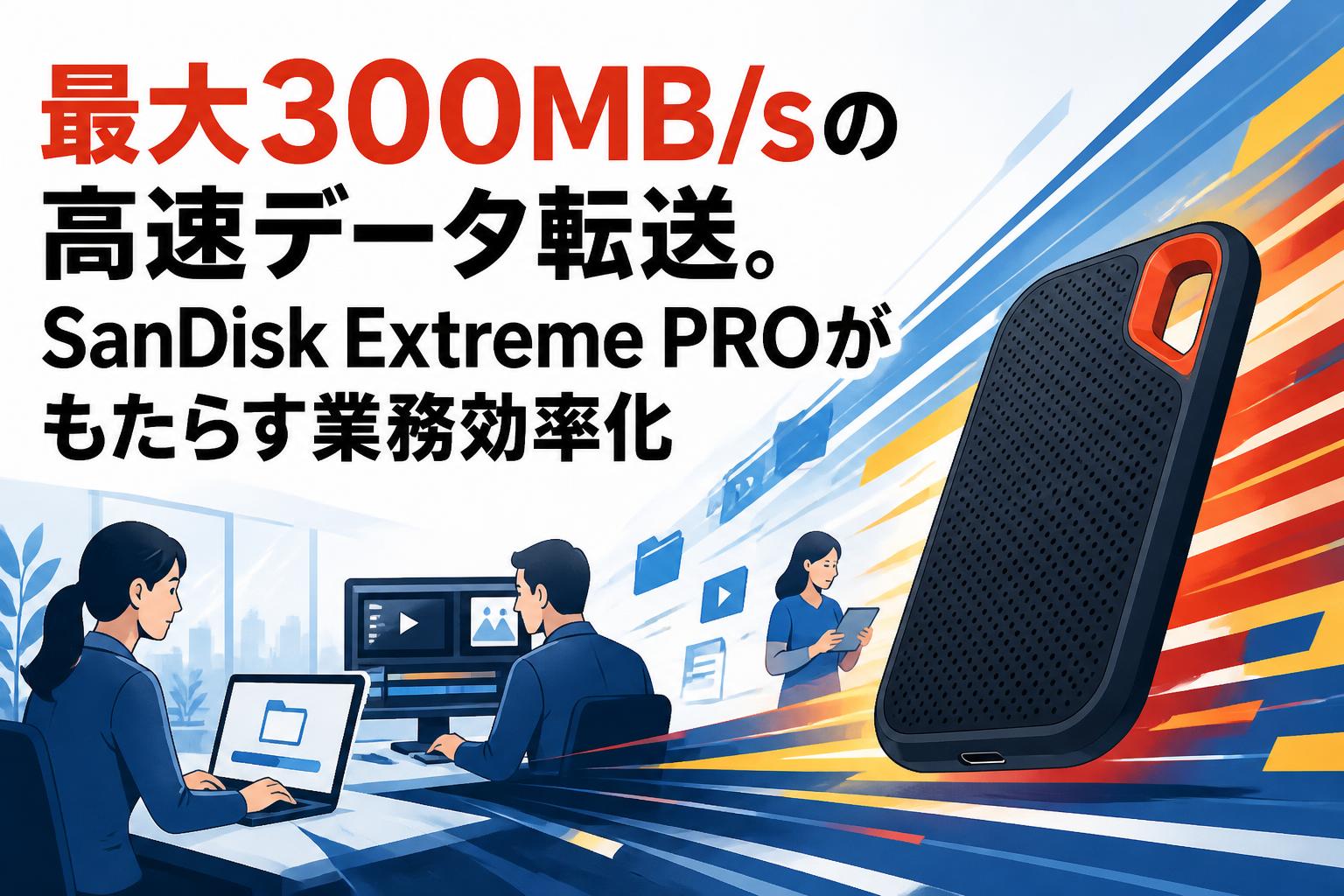 最大300MB/sの高速データ転送。SanDisk Extreme PROがもたらす業務効率