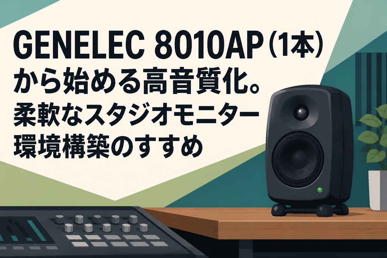 GENELEC 8010AP（1本）から始める高音質化。柔軟なスタジオモニター