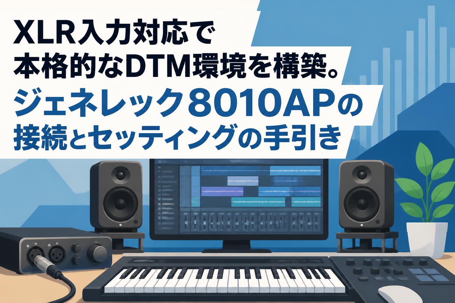 XLR入力対応で本格的なDTM環境を構築。ジェネレック8010APの接続と