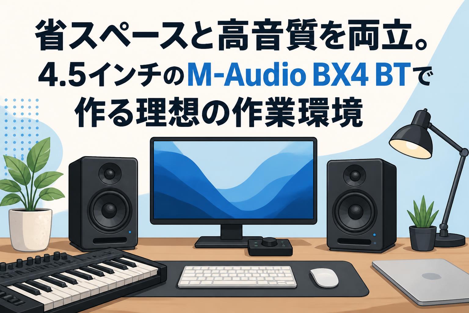 省スペースと高音質を両立。4.5インチのM-Audio BX4 BTで作る理想の