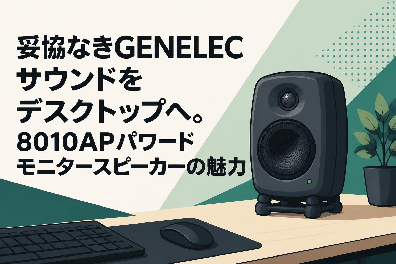 妥協なきGENELECサウンドをデスクトップへ。8010APパワードモニター