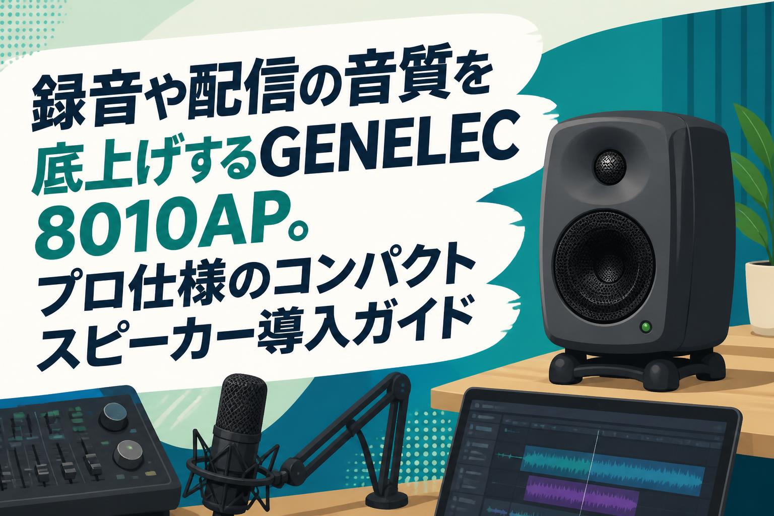 録音や配信の音質を底上げするGENELEC 8010AP。プロ仕様のコンパクト