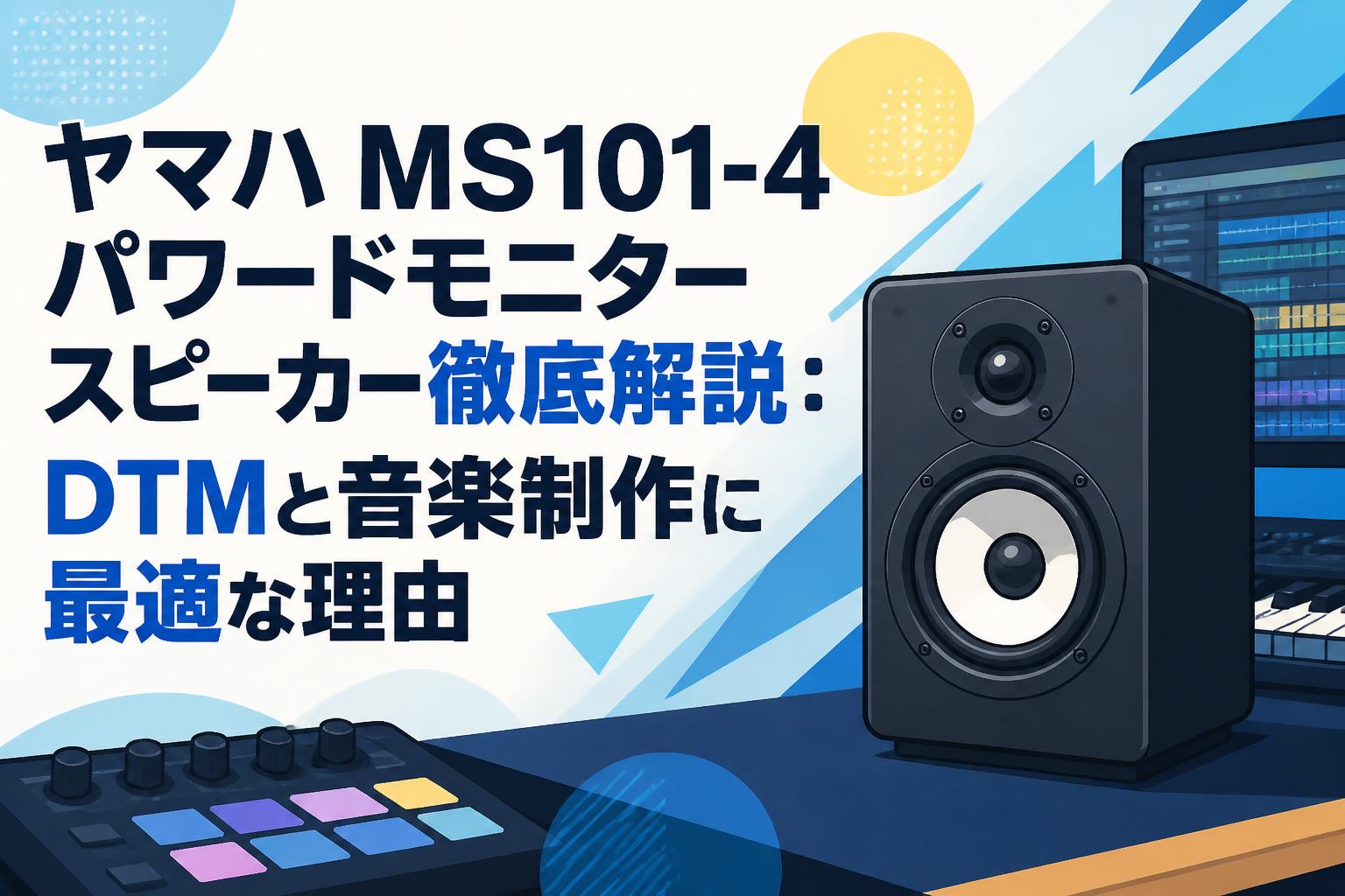 ヤマハ MS101-4 パワードモニタースピーカー徹底解説：DTMと音楽制作に