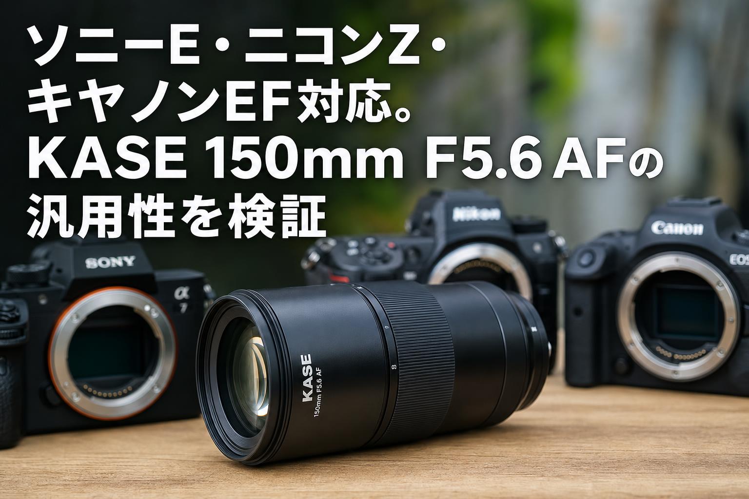 ソニーE・ニコンZ・キヤノンEF対応。KASE 150mm F5.6 AFの汎用性を検証