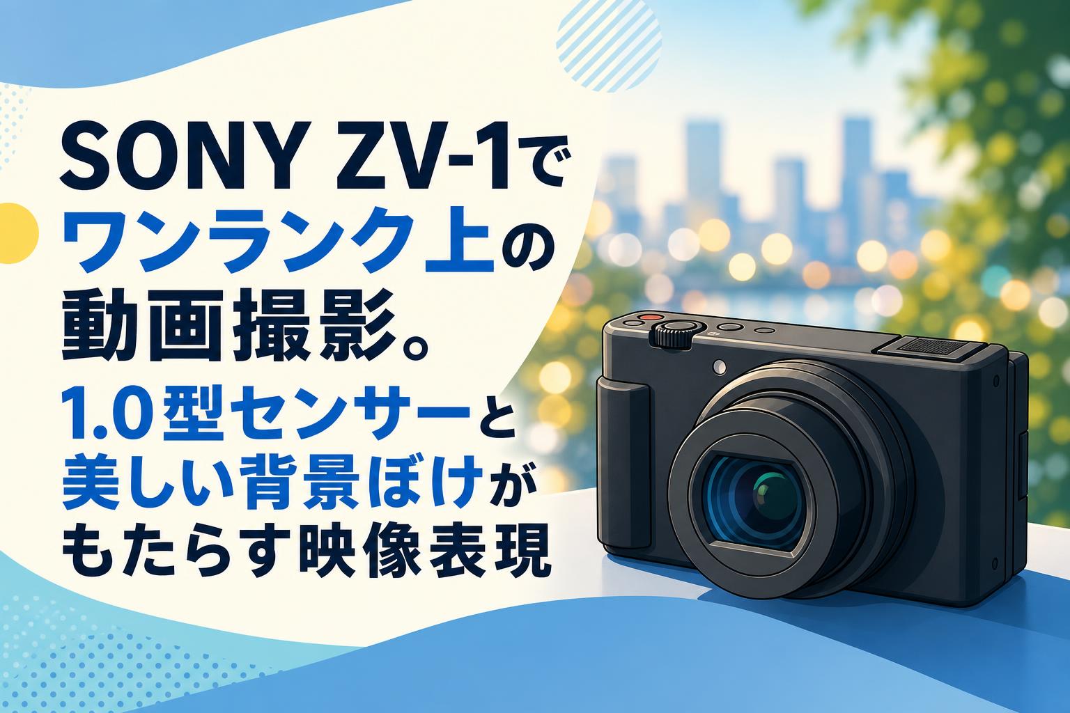SONY ZV-1でワンランク上の動画撮影。1.0型センサーと美しい背景ぼけが