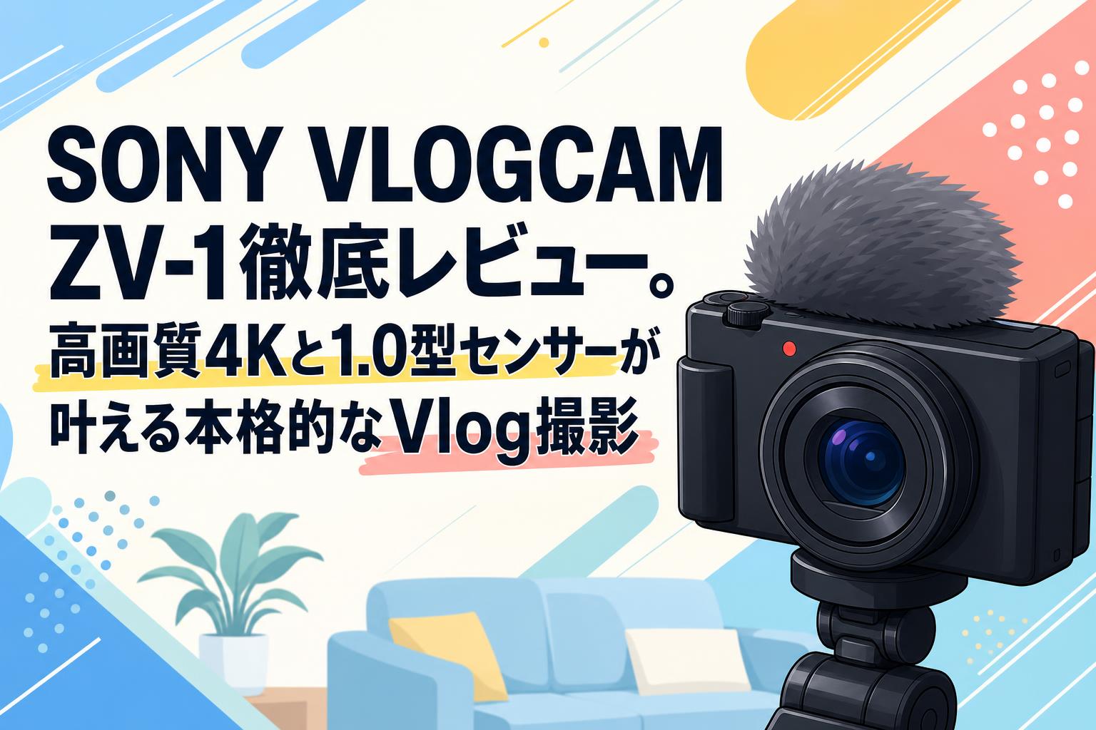 SONY VLOGCAM ZV-1徹底レビュー。高画質4Kと1.0型センサーが叶える本格