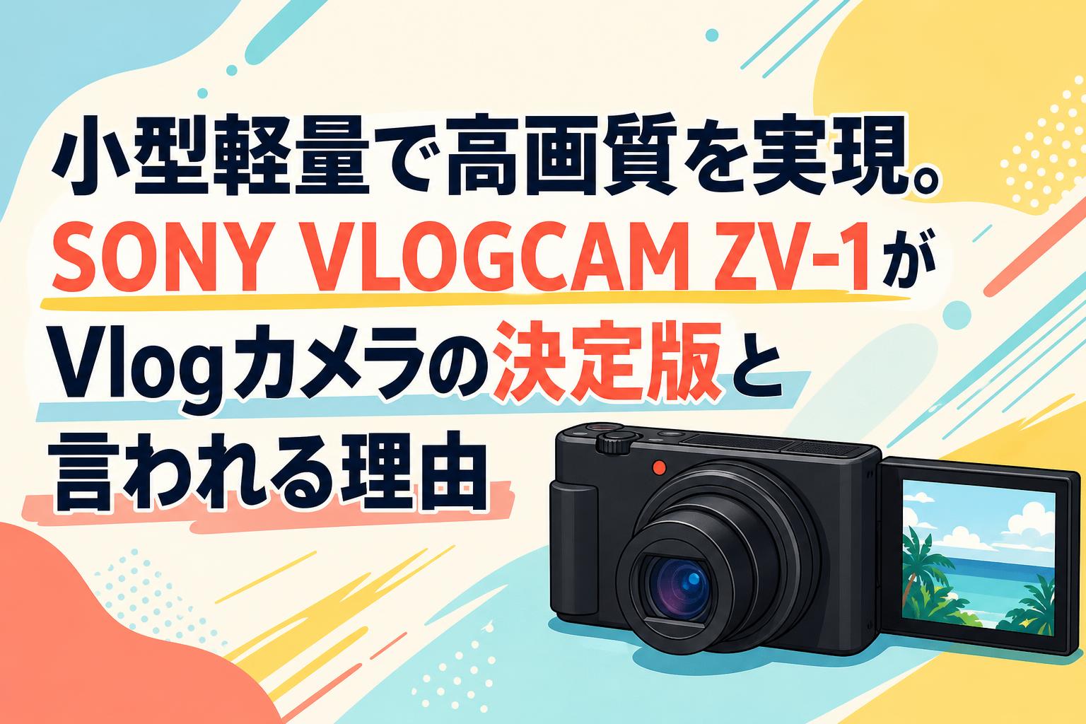 小型軽量で高画質を実現。SONY VLOGCAM ZV-1がVlogカメラの決定版と言