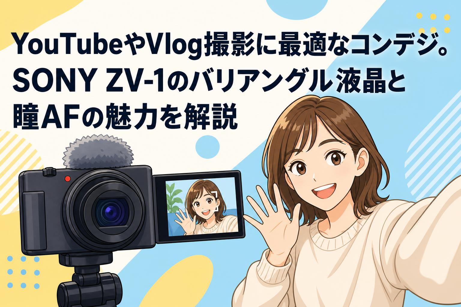 YouTubeやVlog撮影に最適なコンデジ。SONY ZV-1のバリアングル液晶と瞳