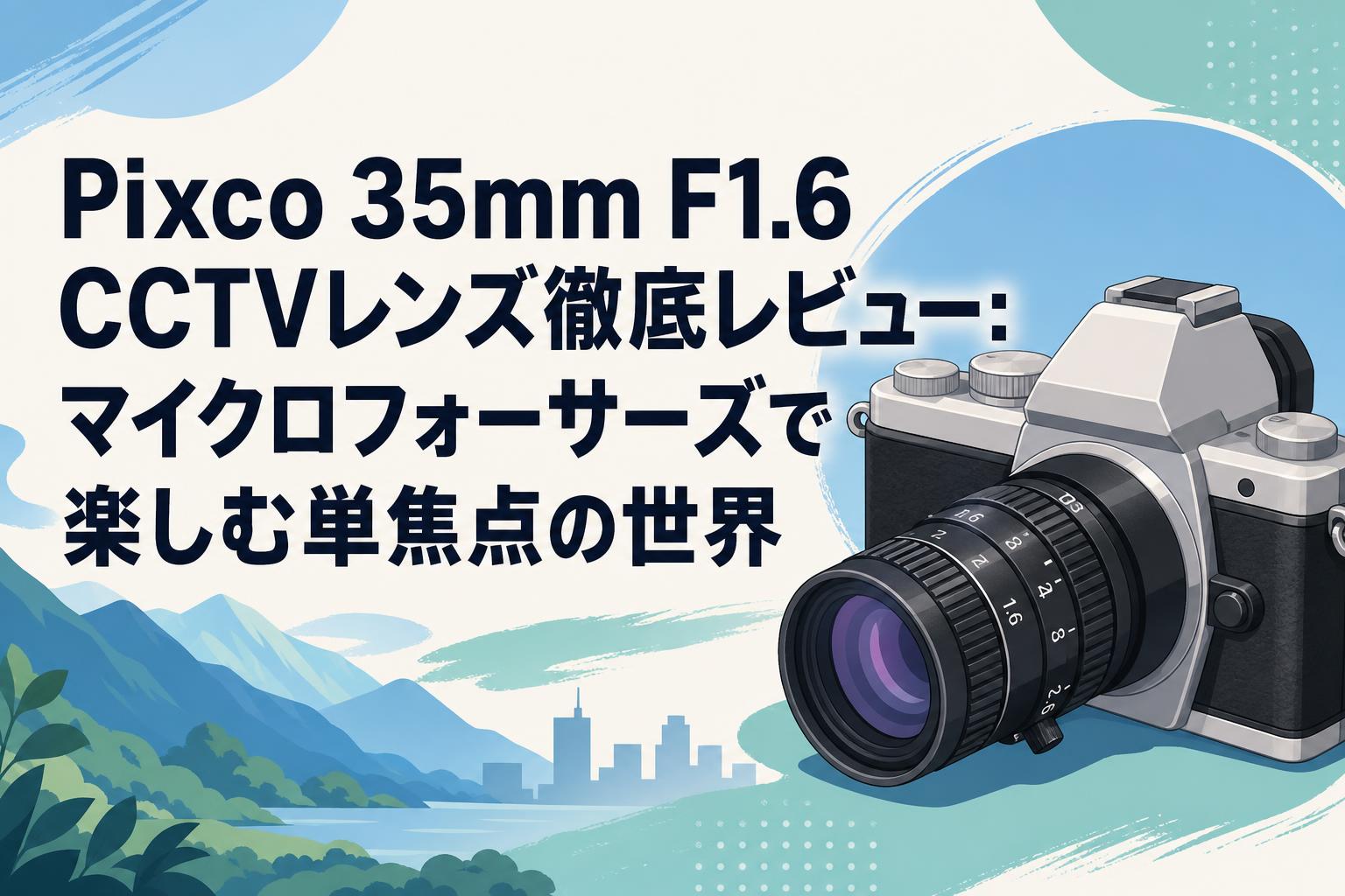 Pixco 35mm F1.6 CCTVレンズ徹底レビュー：マイクロフォーサーズで