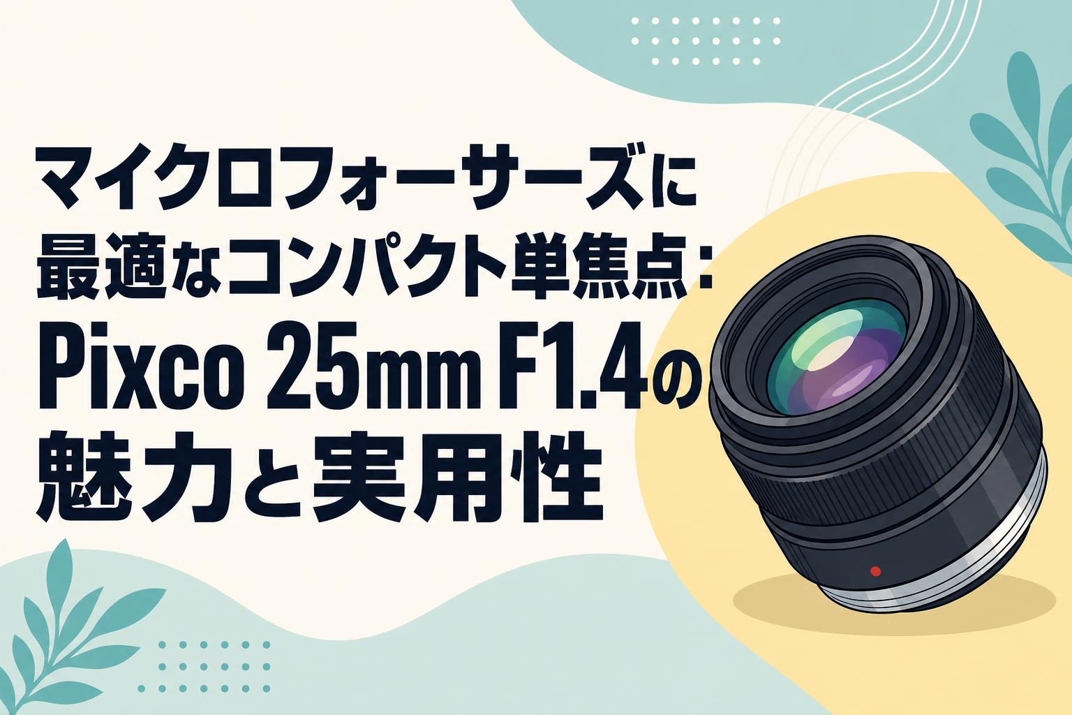 マイクロフォーサーズに最適なコンパクト単焦点：Pixco 25mm F1.4の