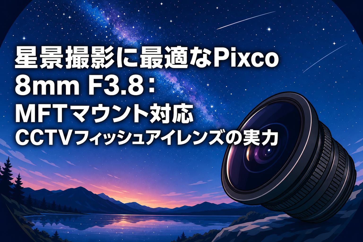 ビークレンズ 星景撮影に最適なPixco 8mm F3.8：MFTマウント対応CCTVフィッシュアイ