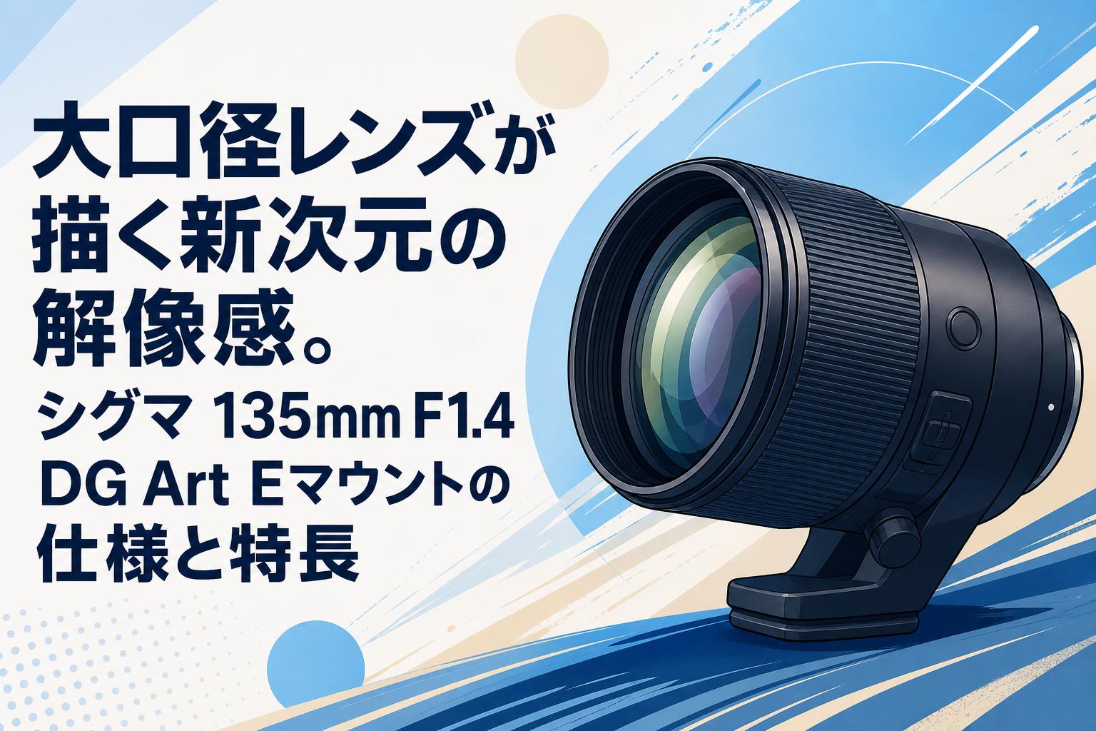 大口径レンズが描く新次元の解像感。シグマ 135mm F1.4 DG Art E