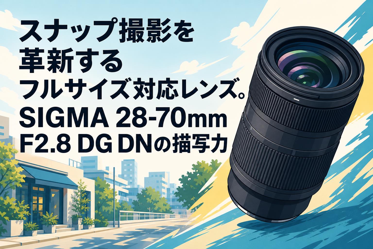 スナップ撮影を革新するフルサイズ対応レンズ。SIGMA 28-70mm F2.8 DG
