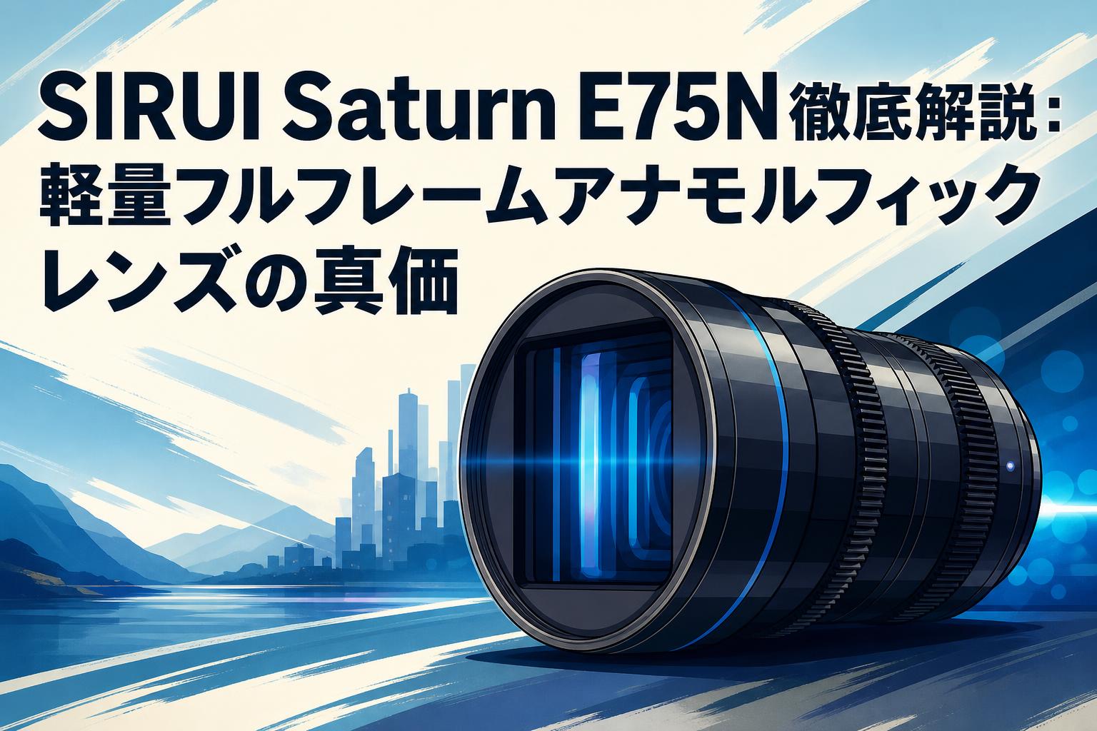 SIRUI Saturn E75N徹底解説：軽量フルフレームアナモルフィックレンズ 