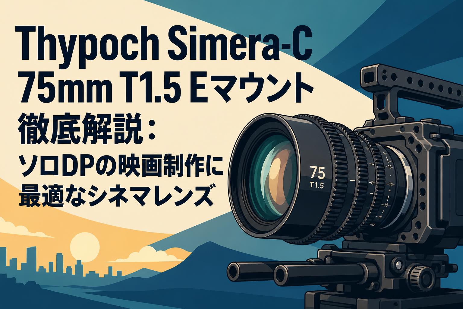 SG-image 75mm T1.4 追風 シネマレンズ ほぼ新品 定価10万 Thypoch Simera-C 75mm T1.5 Eマウント徹底解説：ソロDPの映画制作に